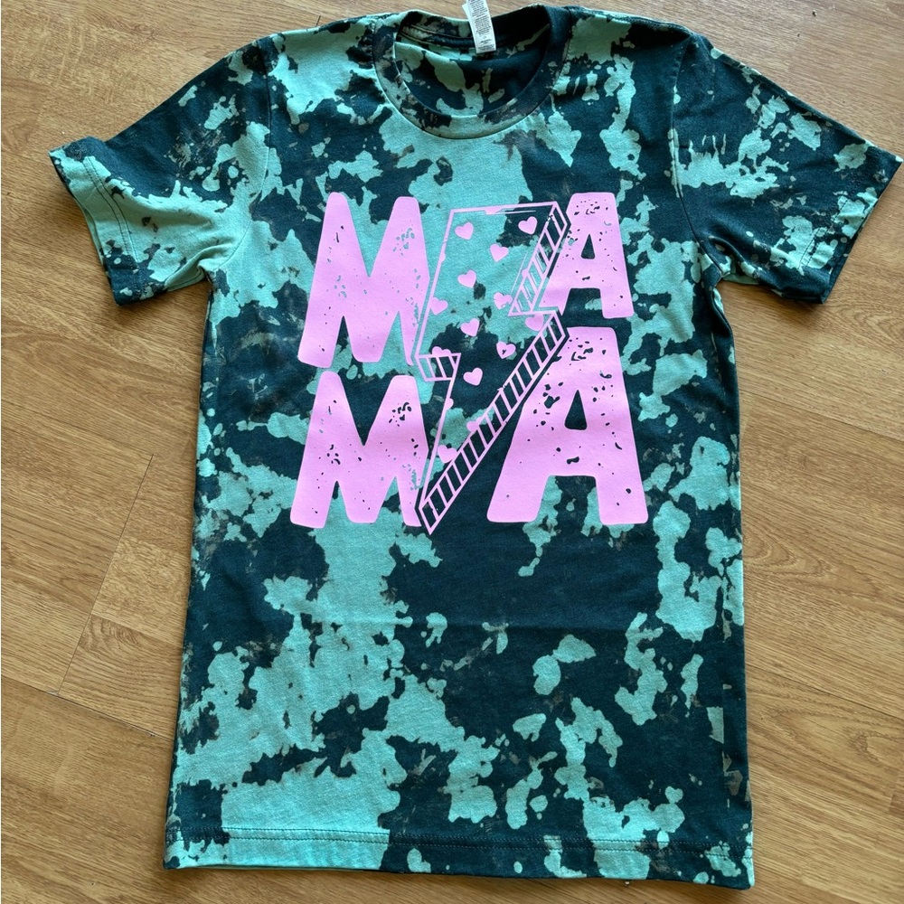 Acid Wash Bleached Mama T-Shirt